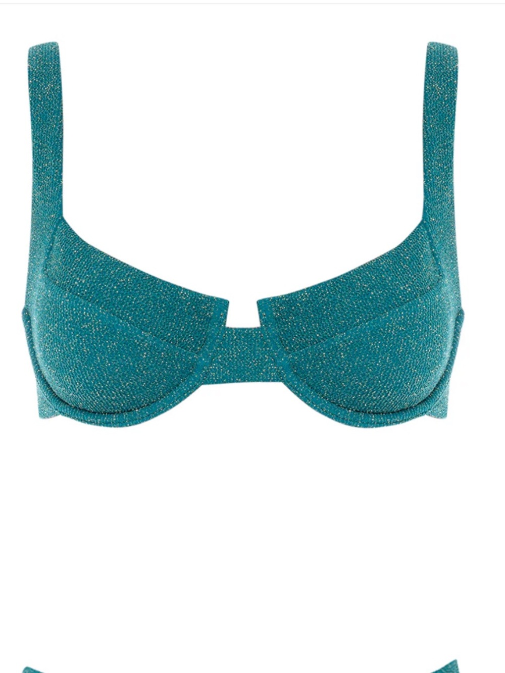 Vetchy Underwire Bikini Top Teal Sparkle